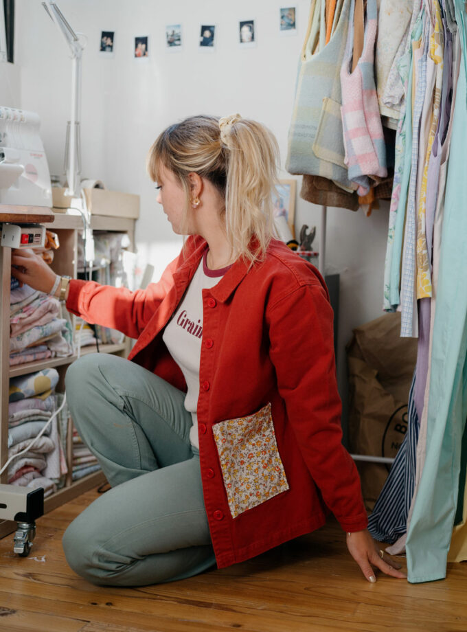 Graine Coquillette Veste Belle Saison Rouge 1