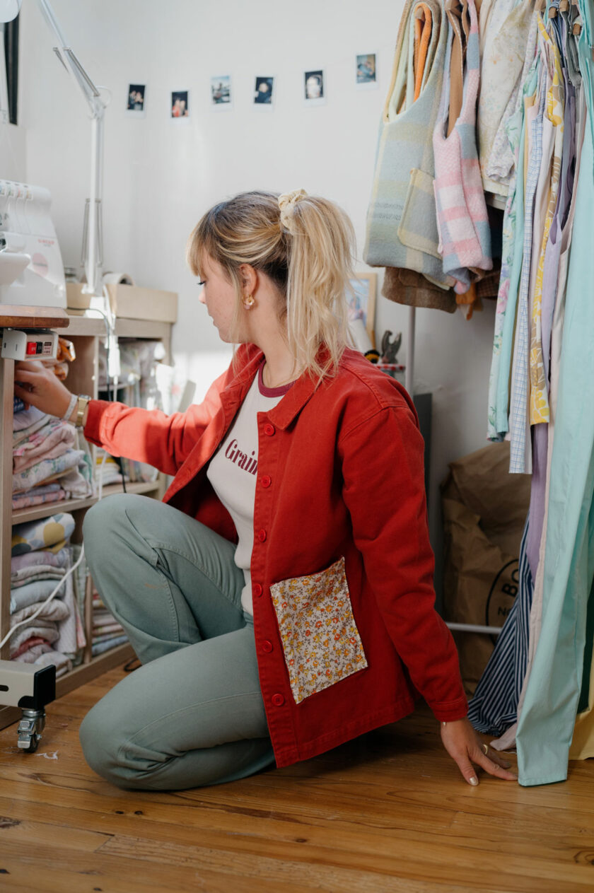 Graine Coquillette Veste Belle Saison Rouge 1