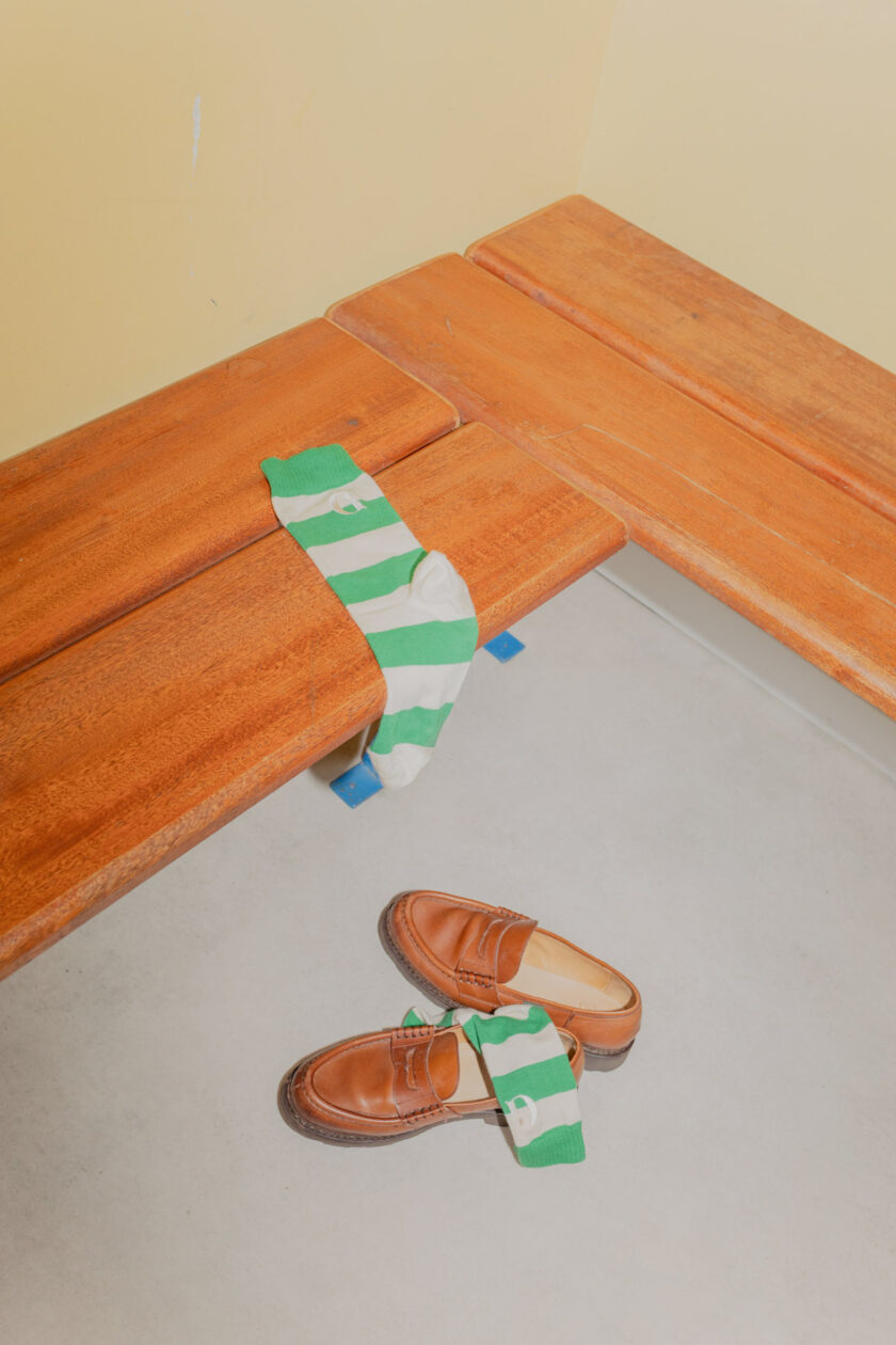 Graine Ss25 Chaussettes Monde Meilleur Vert Rayees